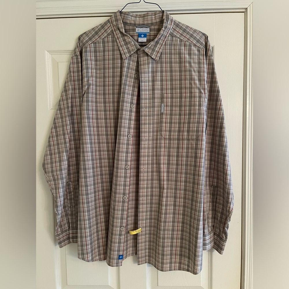 Columbia Sportswear Men’s Plaid Long Sleeve Button Down Shirt XXL